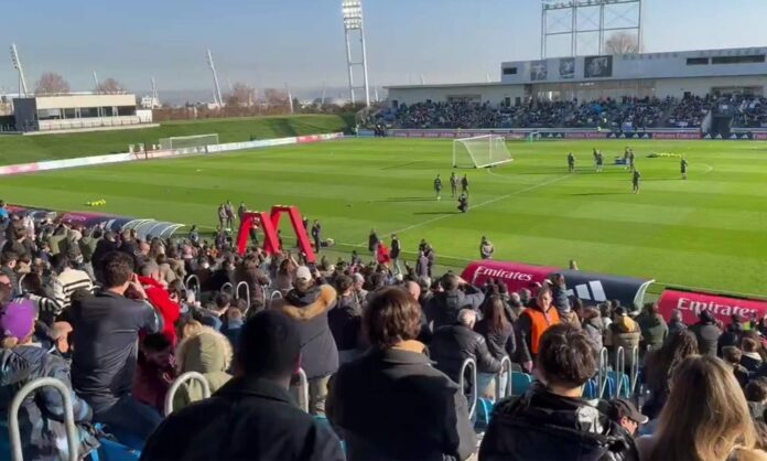 Entrenamiento del Real Madrid a puerta abierta en Valdebebas