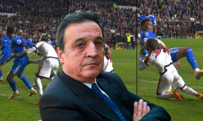 Enríquez Negreira y una captura de una polémica arbitral del Real Madrid.