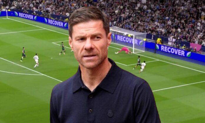 Xabi Alonso y una captura del Real Madrid - Manchester City. 