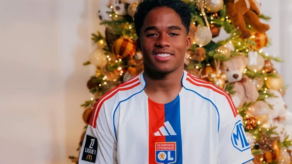 Endrick en su presentación con el Olympique de Lyon