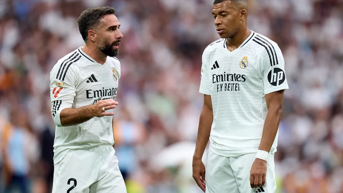 Carvajal y Mbappé durante un partido de la temporada pasada