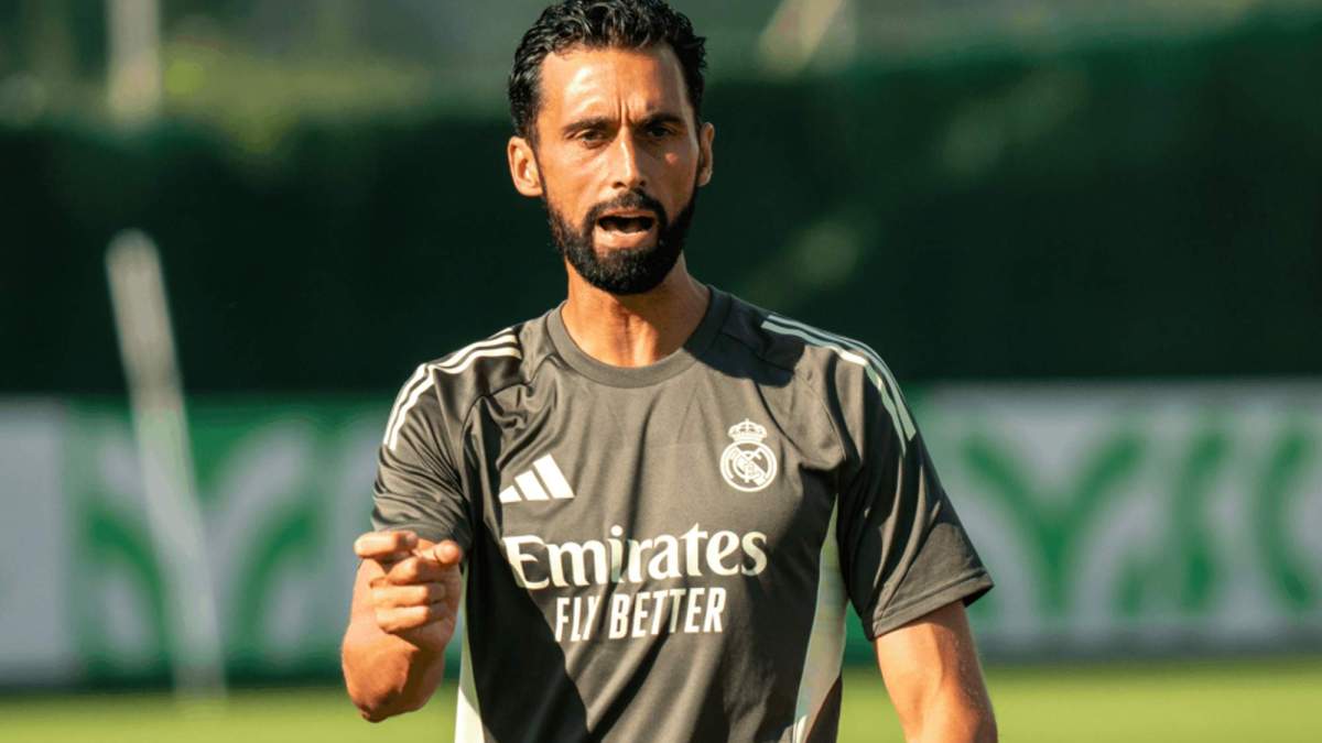 Álvaro Arbeloa entrenando al Real Madrid Castilla.