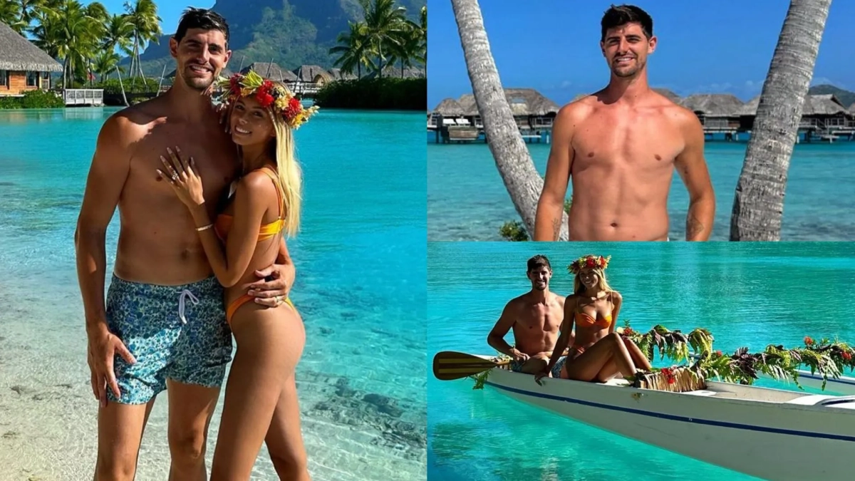 Courtois y Mishel Gerzig en Bora Bora