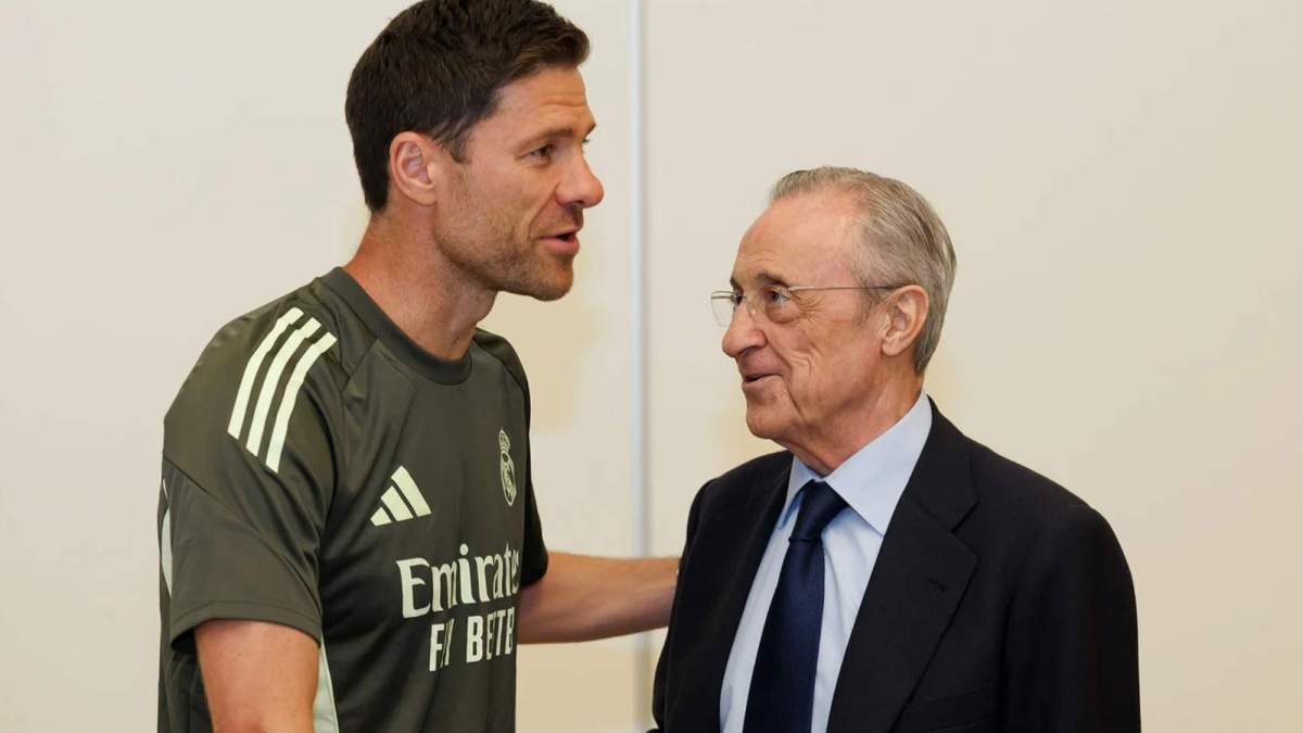 Xabi Alonso y Florentino Pérez reunidos. Xabi Alonso y Florentino Pérez reunidos.