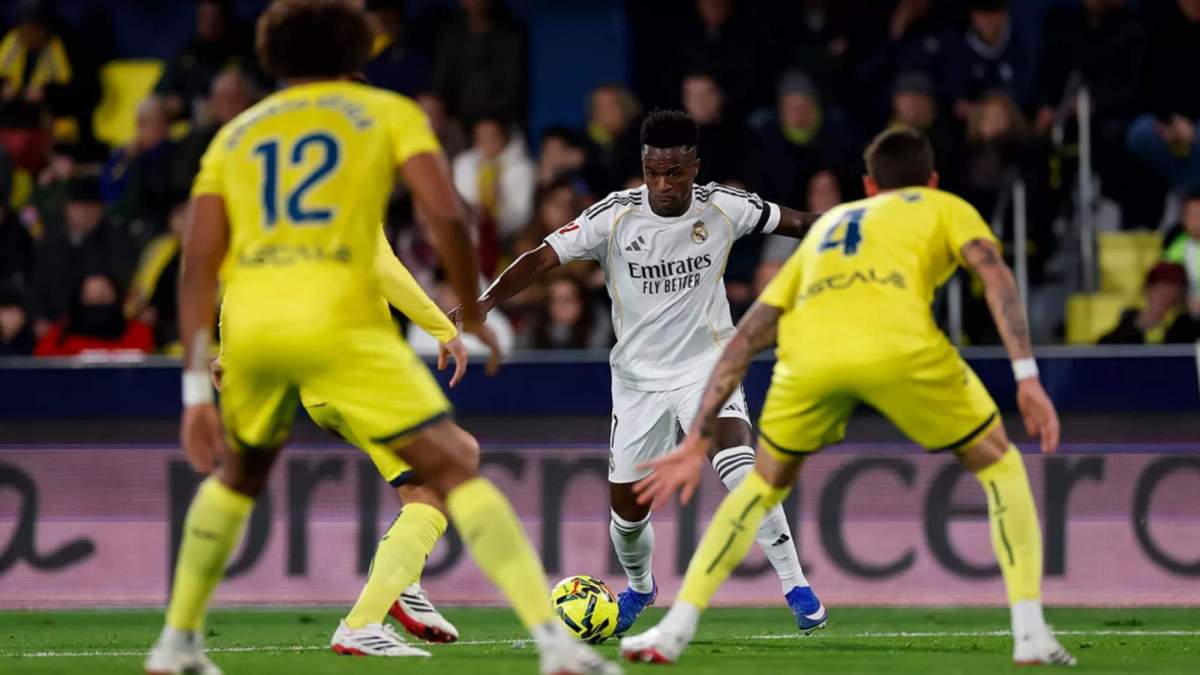 Vinicius en un lance del juego durante el partido contra el Villarreal Vinicius en un lance del juego durante el partido contra el Villarreal