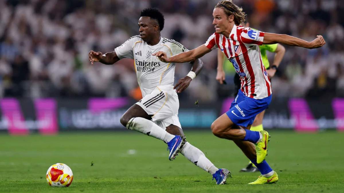 Vinicius durante el partido ante el Atlético de Madrid Vinicius durante el partido ante el Atlético de Madrid