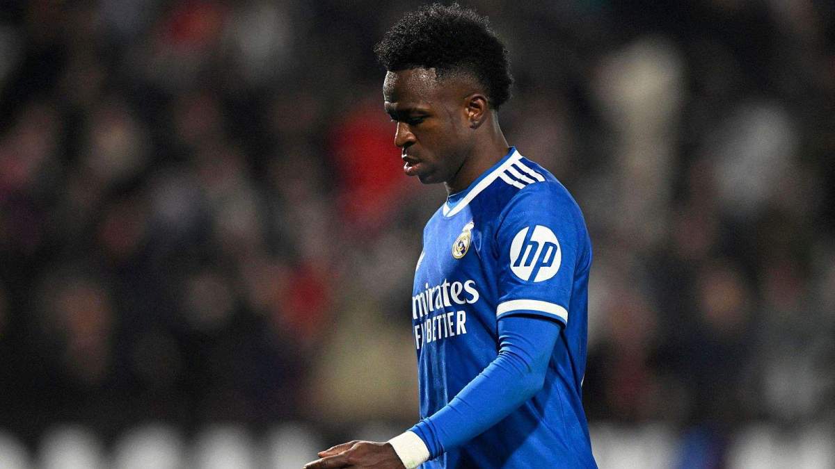 Vinicius durante el partido ante el Albacete Vinicius durante el partido ante el Albacete