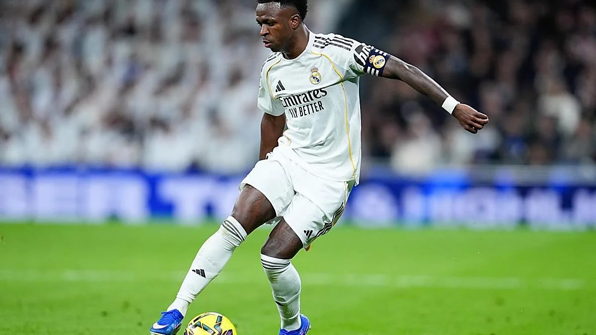 Vinicius durante el partido contra el Sevilla