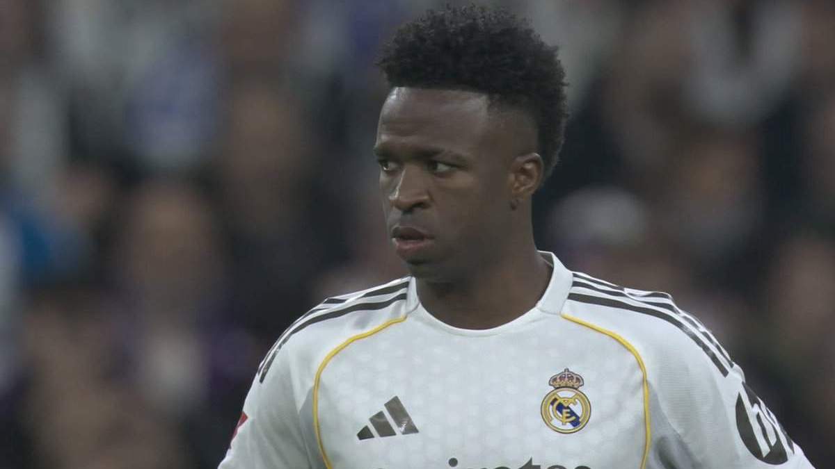 Vinicius durante el partido de esta tarde contra el Betis
