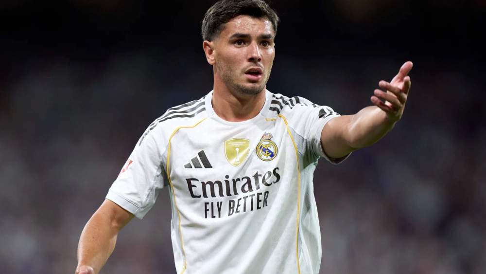 Brahim Díaz, en un partido con el Real Madrid durante esta temporada.