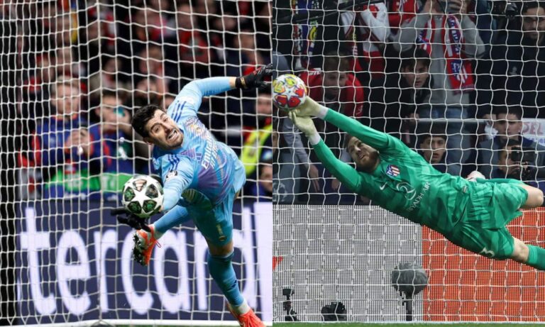 El porcentaje de paradas en los penaltis por Courtois y Oblak