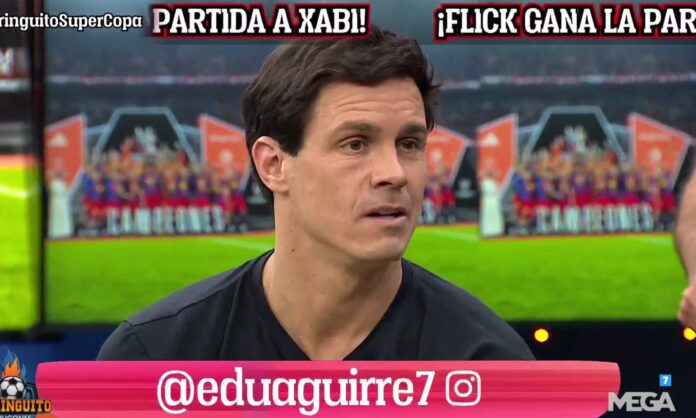 Edu Aguirre dando su opinión en El Chiringuito.