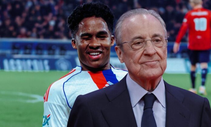 Florentino Pérez no le quita ojo a las actuaciones de Endrick en Lyon