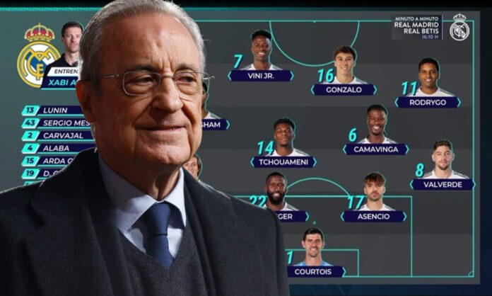 La reacción de Florentino al once de Xabi Alonso ante el Betis: 