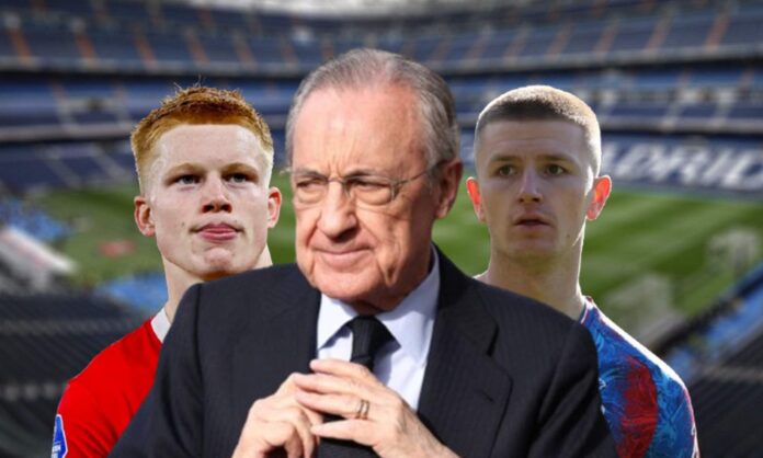 Florentino Pérez, Kees Smit, Adam Wharton y el Santiago Bernabéu.