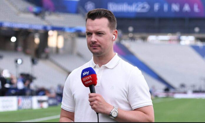 Florian Plettenberg un día trabajando para Sky Sport.