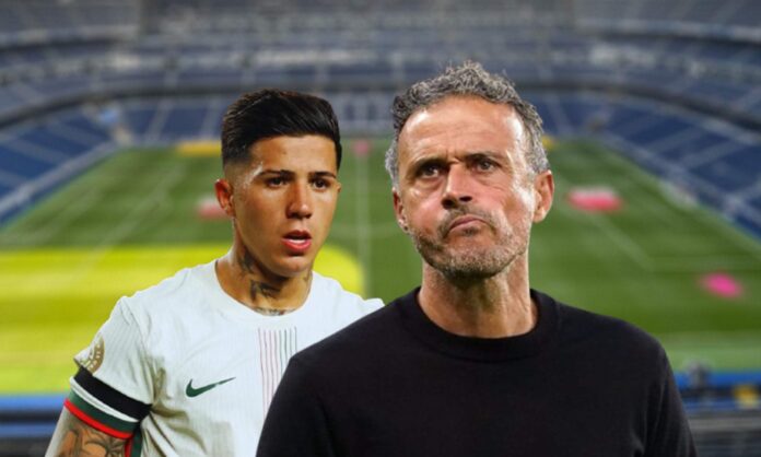 Luis Enrique, Enzo Fernández y el Santiago Bernabéu.