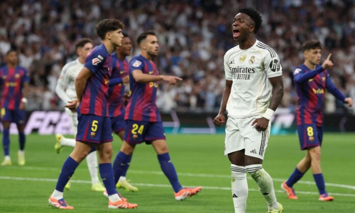 Una captura del último Clásico (Real Madrid - Barcelona) en LaLiga. 