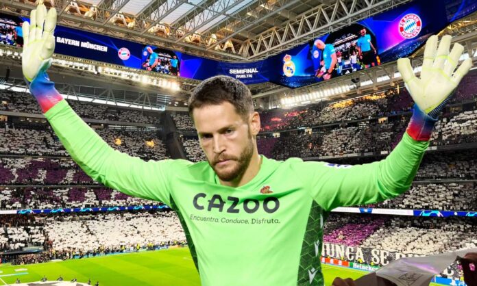 Álex Remiro (30), futbolista de la Real Sociedad, es el elegido por el Real Madrid si Lunin pide salir en agosto