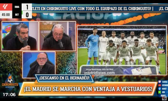 Fernando Sanz suspende al Real Madrid tras el 1-0 al descanso: 