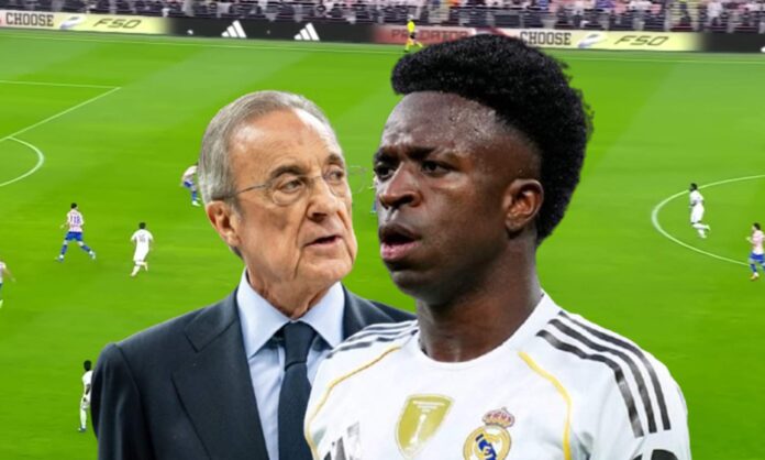 Florentino llamó a Vinicius y se alza en contra de Simeone: 