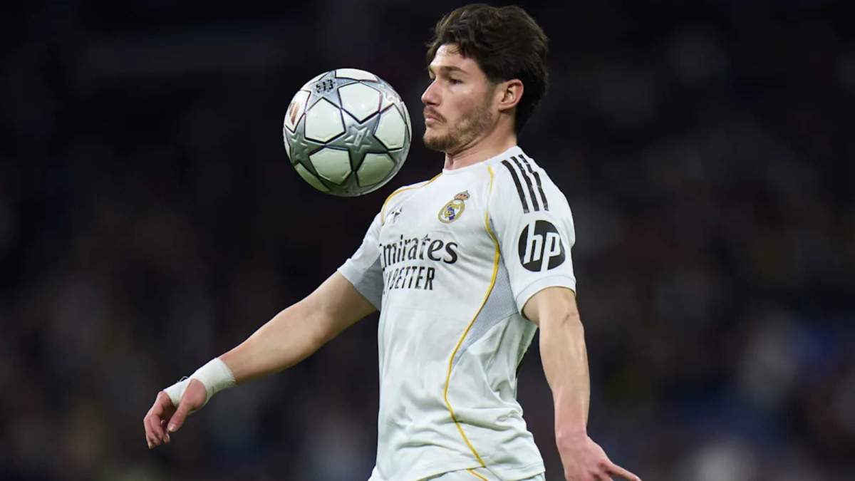 Fran García, en un partido de Champions de esta temporada con el Real Madrid.