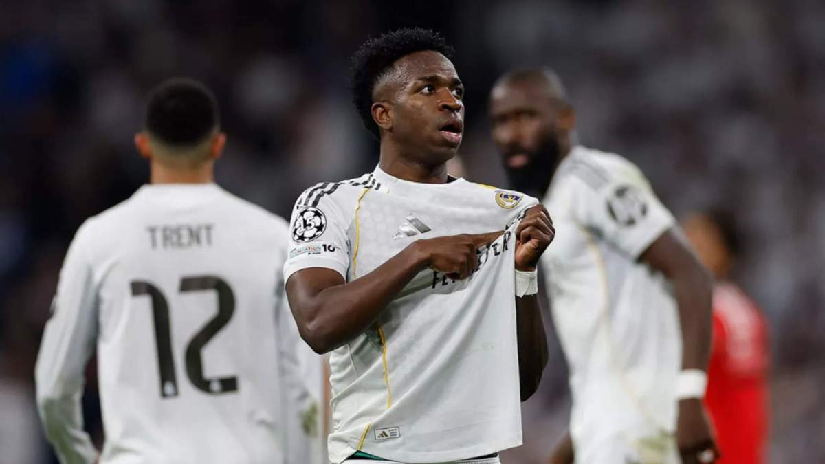 Vinicius celebrando su gol en la vuelta ante el Benfica Vinicius celebrando su gol en la vuelta ante el Benfica
