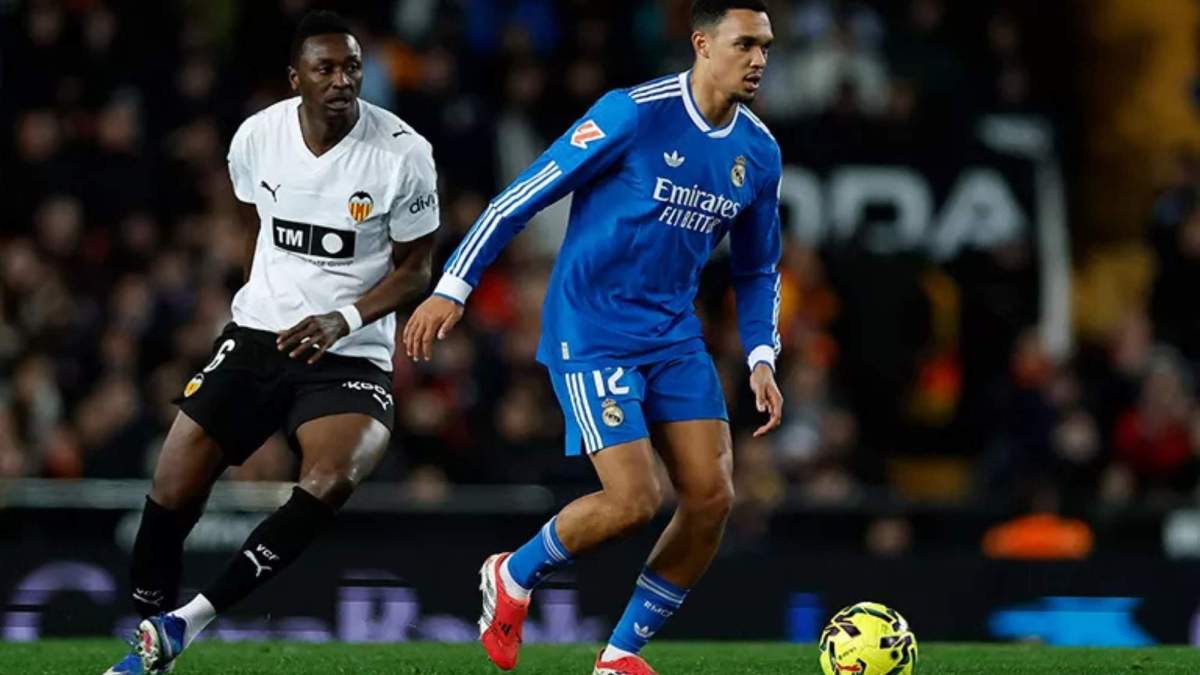 Trent Alexander-Arnold durante el partido del pasado domingo ante el Valencia