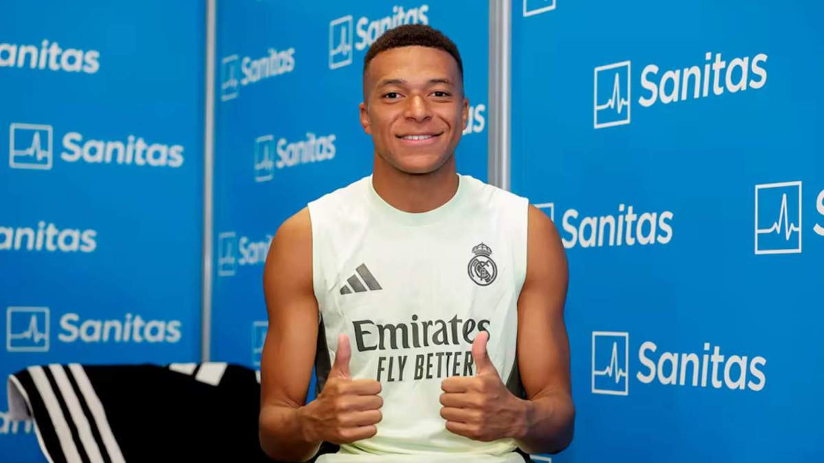 Kylian Mbappé, durante el reconocimiento médico que tuvo recientemente con el Real Madrid. Kylian Mbappé, durante el reconocimiento médico que tuvo recientemente con el Real Madrid.