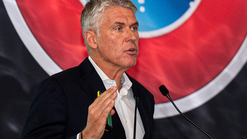 Roberto Rosetti, durante una conferencia de la UEFA.