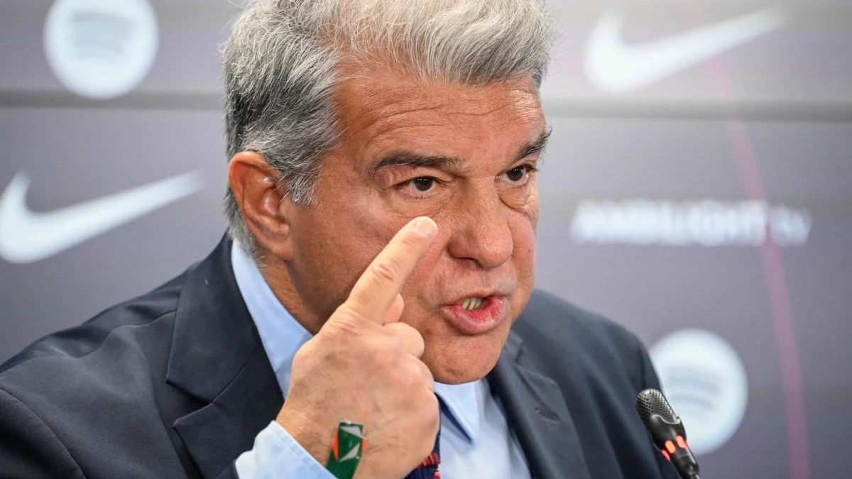 Joan Laporta durante una conferencia pública Joan Laporta durante una conferencia pública