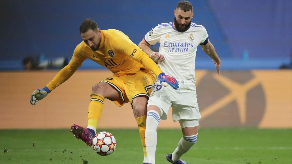 Polémica entre Donnarumma y Karim Benzema en el Real Madrid - PSG de 2022.