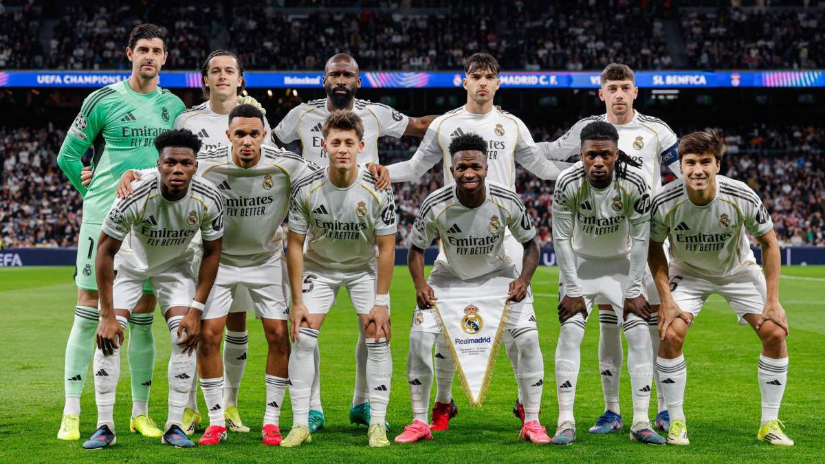 El once del Real Madrid contra el Benfica. El once del Real Madrid contra el Benfica.