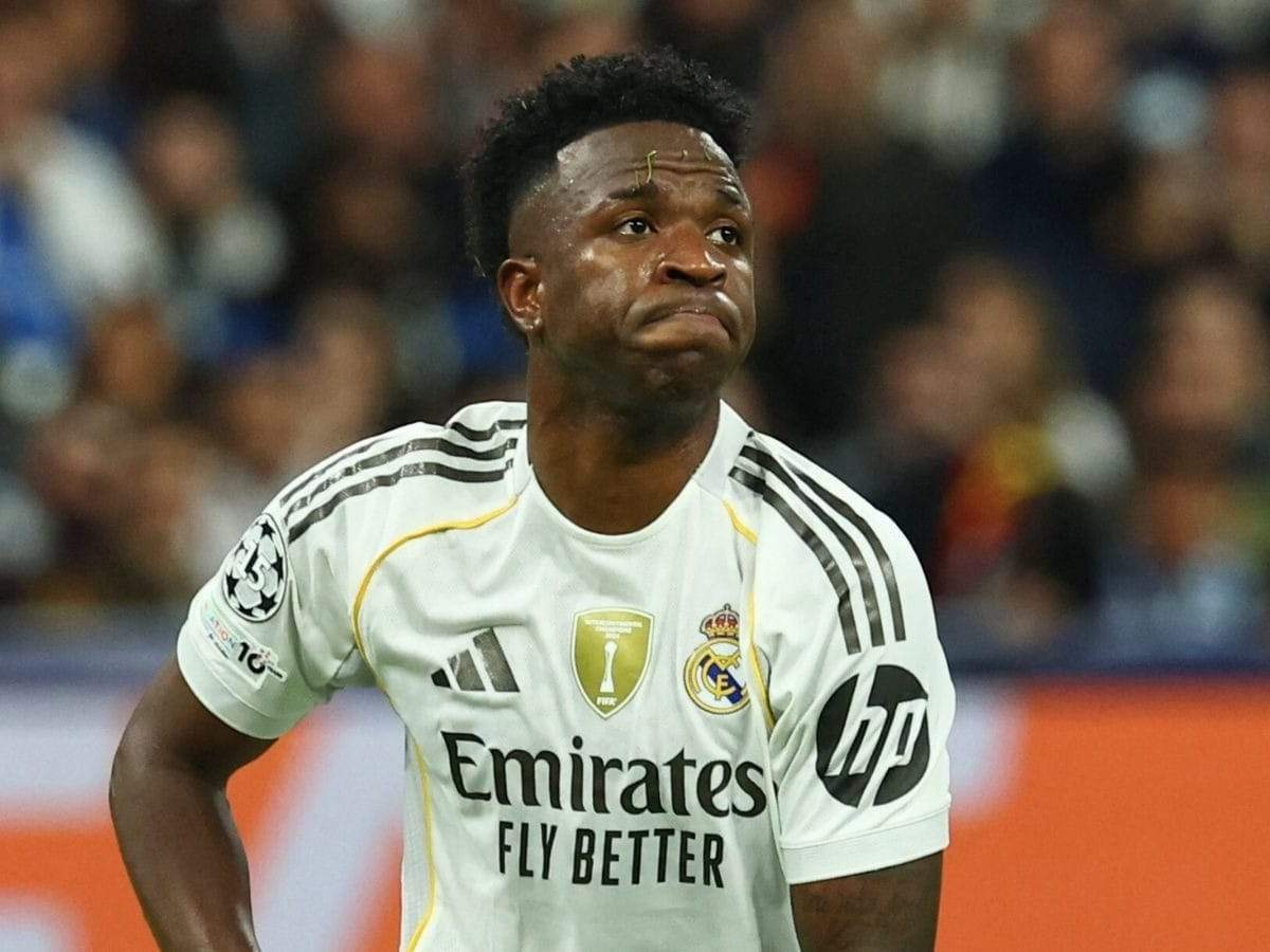 Vinícius Júnior jugando un partido con el Real Madrid.