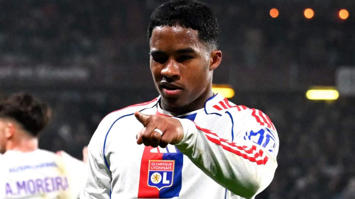 Endrick durante un partido con el Lyon Endrick durante un partido con el Lyon