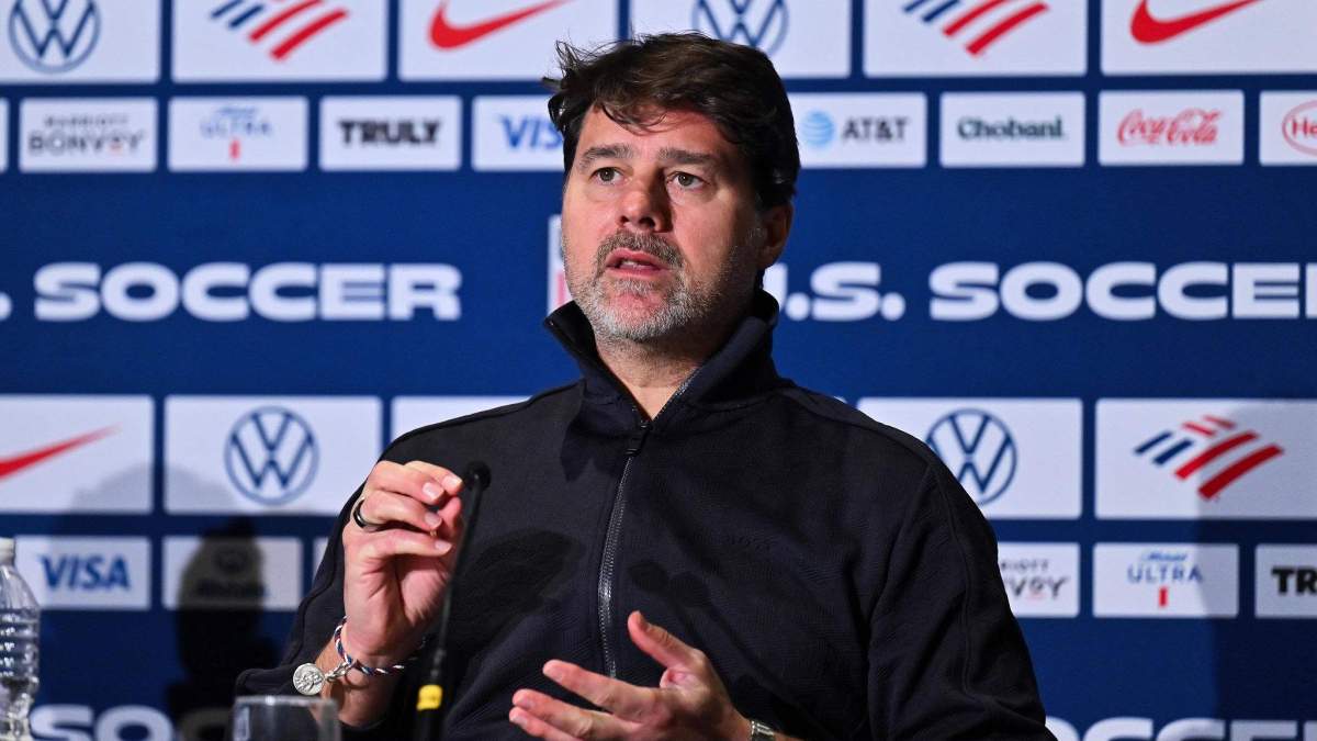 Mauricio Pochettino en rueda de prensa.