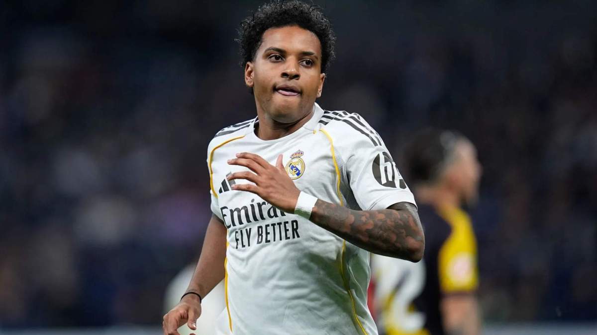 Rodrygo Goes, en un partido con el Real Madrid durante esta temporada.