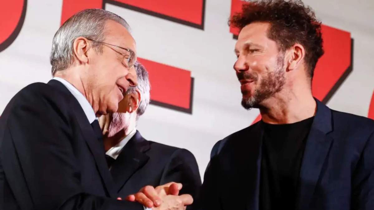 Florentino Pérez hablando con Simeone (1)