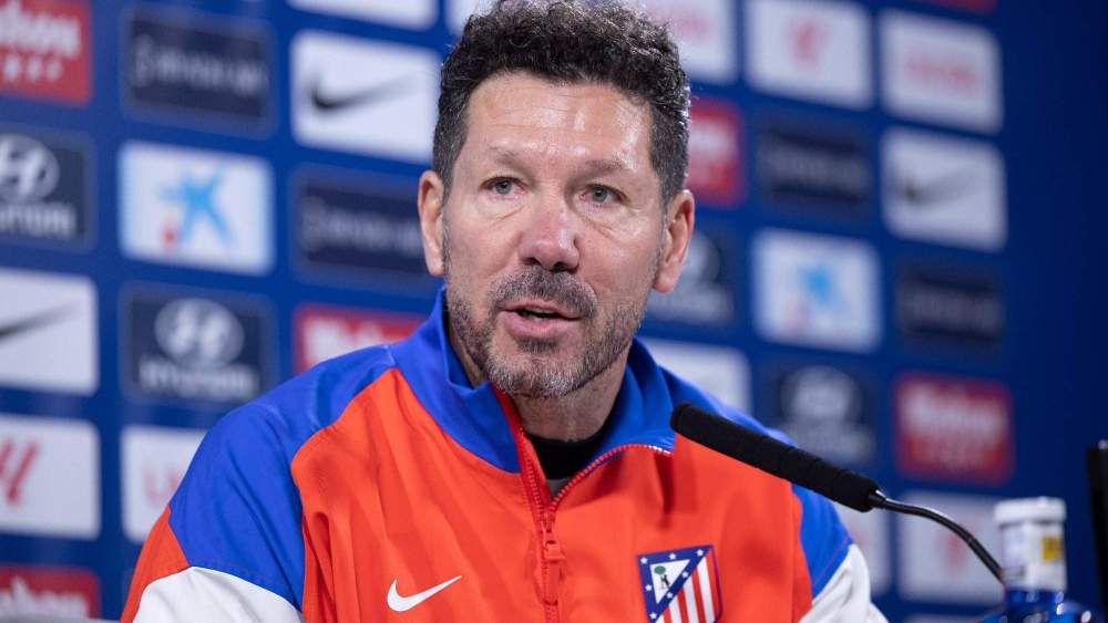 Cholo Simeone en sala de prensa