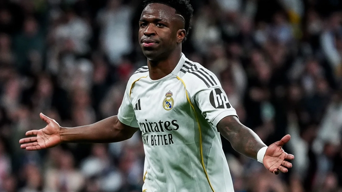 Vinicius celebrando su gol contra el Rayo Vallecano
