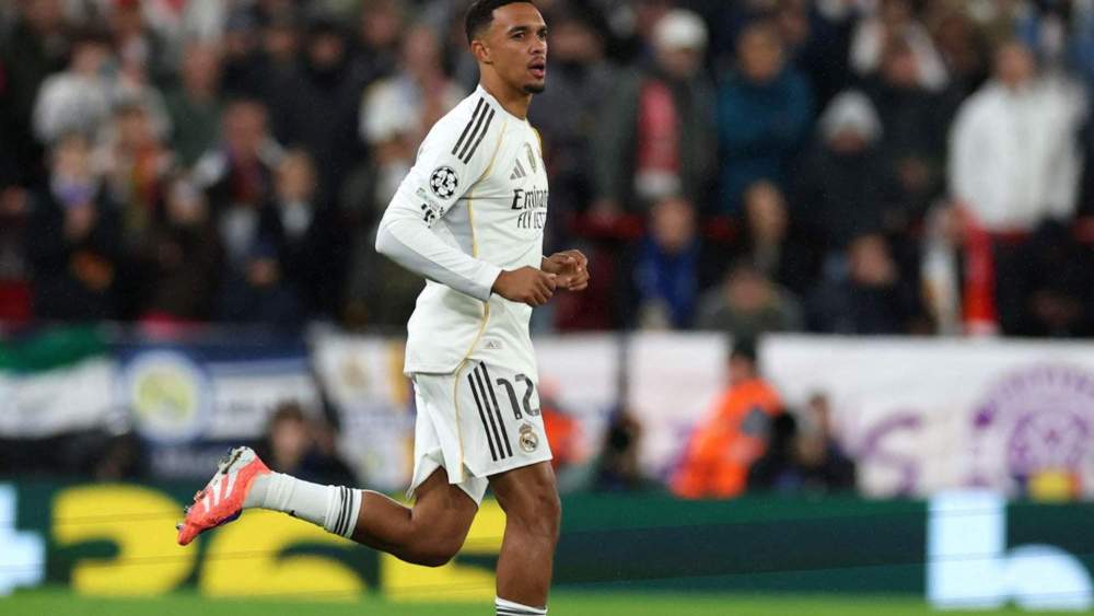 Trent Alexander-Arnold, en un partido del Real Madrid durante esta temporada. Trent Alexander-Arnold, en un partido del Real Madrid durante esta temporada.