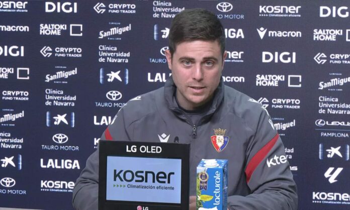Alessio Lisci, durante la rueda de prensa de esta mañana en la previa del partido de Liga contra el Real Madrid.
