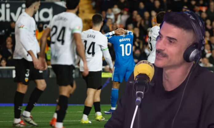 Álvaro Benito ha sido crítico con Kylian Mbappé, aunque el francés terminó marcando al Valencia.