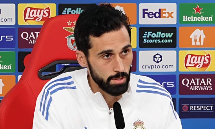 Arbeloa comparece ante los medios de comunicación en la previa al partido contra el Benfica