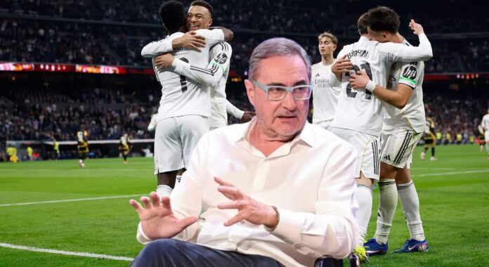 Carlos Herrera mira al vestuario del Real Madrid