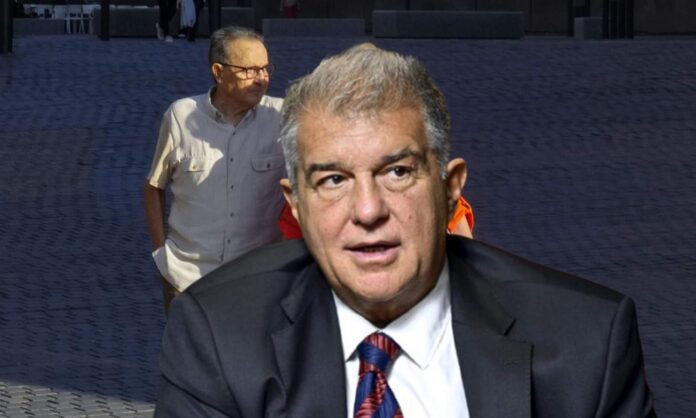 Joan Laporta, Enriquez Negreira y su mujer.