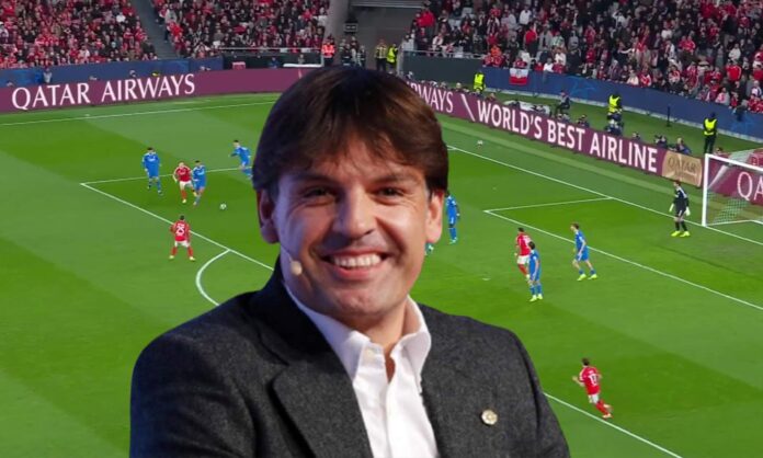 Fernando Morientes y una captura del Benfica - Real Madrid.