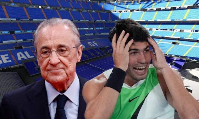 Florentino Pérez tiene en mente que Carlos Alcaraz juegue un partido de tenis en el Santiago Bernabéu.