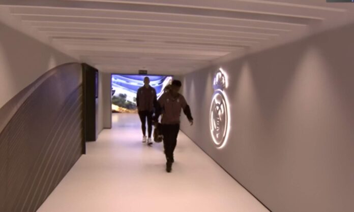 Jugadores del Real Madrid llegando al Santiago Bernabéu.