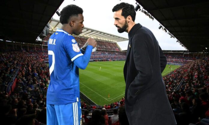 Álvaro Arbeloa advierte a Vinicius sobre lo que le espera en Pamplona